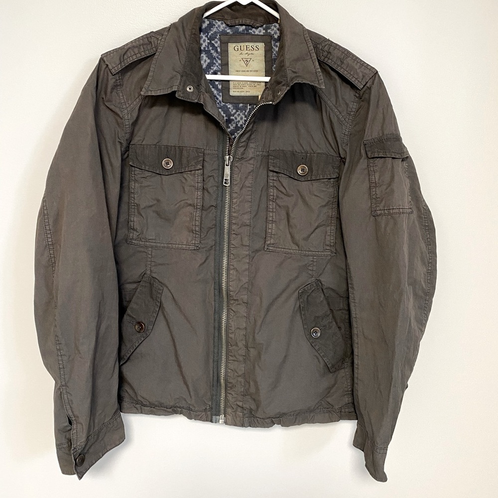 Grey Guess jacket. Med. EUC